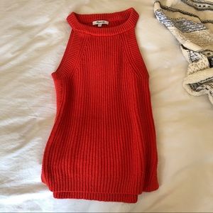 {madewell} red knit tank